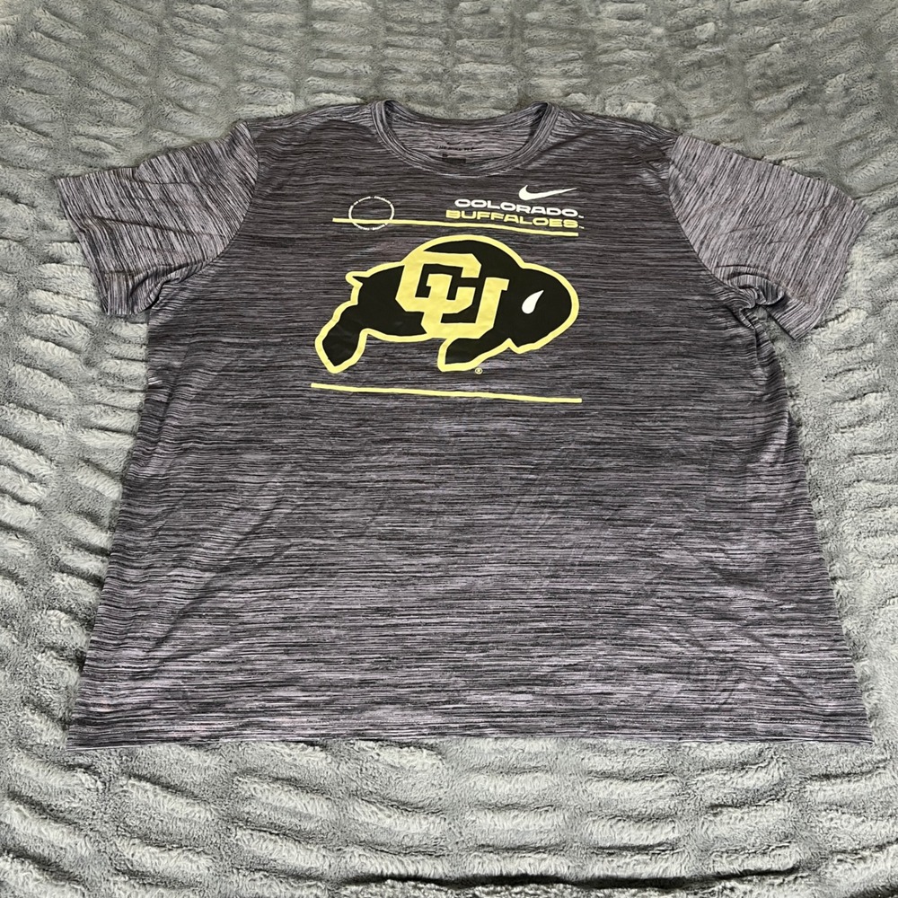 Nike Colorado Buffaloes Dri-FIT Space Dye Gray T-Shirt XXL DB8274-010 Mens